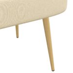 vidaXL čalúnená lavica so spätným opierkom Krémová 110 x 60 x 76 cm – Obrázok 6