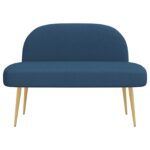 vidaXL čalúnená lavica so spätným opierkom Modrá 110 x 60 x 76 cm – Obrázok 3