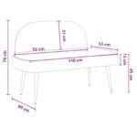 vidaXL čalúnená lavica so spätným opierkom Modrá 110 x 60 x 76 cm – Obrázok 8