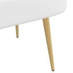 vidaXL čalúnená lavica so spätným opierkom Biela 110 x 60 x 76 cm – Obrázok 6