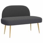 vidaXL čalúnená lavica so spätným opierkom Tmavosivá 110 x 60 x 76 cm – Obrázok 2