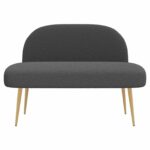 vidaXL čalúnená lavica so spätným opierkom Tmavosivá 110 x 60 x 76 cm – Obrázok 3