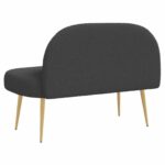 vidaXL čalúnená lavica so spätným opierkom Tmavosivá 110 x 60 x 76 cm – Obrázok 4