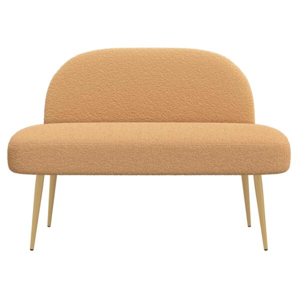 vidaXL čalúnená lavica so spätným opierkom Béžová 110 x 60 x 76 cm – Obrázok 3