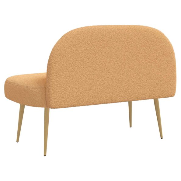 vidaXL čalúnená lavica so spätným opierkom Béžová 110 x 60 x 76 cm – Obrázok 4