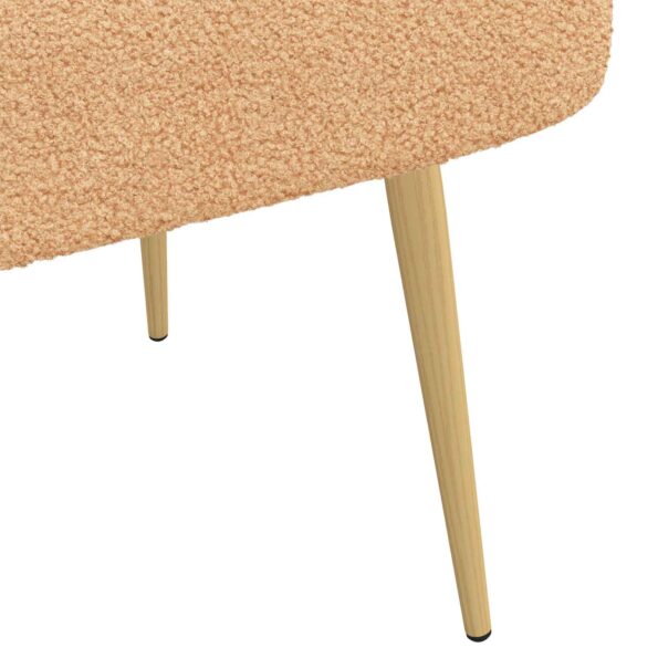 vidaXL čalúnená lavica so spätným opierkom Béžová 110 x 60 x 76 cm – Obrázok 6