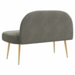 vidaXL čalúnená lavica so spätným opierkom Svetlosivá 110 x 60 x 76 cm – Obrázok 4
