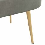 vidaXL čalúnená lavica so spätným opierkom Svetlosivá 110 x 60 x 76 cm – Obrázok 6
