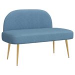 vidaXL čalúnená lavica so spätným opierkom Modrá 110 x 60 x 76 cm – Obrázok 2