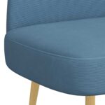 vidaXL čalúnená lavica so spätným opierkom Modrá 110 x 60 x 76 cm – Obrázok 5
