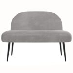 vidaXL čalúnená lavica so spätným opierkom Svetlosivá 110 x 60 x 76 cm – Obrázok 3