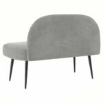 vidaXL čalúnená lavica so spätným opierkom Svetlosivá 110 x 60 x 76 cm – Obrázok 4