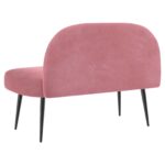 vidaXL čalúnená lavica so spätným opierkom Ružová 110 x 60 x 76 cm – Obrázok 4