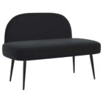 vidaXL čalúnená lavica so spätným opierkom Čierna 110 x 60 x 76 cm – Obrázok 2