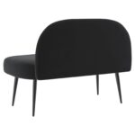 vidaXL čalúnená lavica so spätným opierkom Čierna 110 x 60 x 76 cm – Obrázok 4