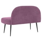 vidaXL čalúnená lavica so spätným opierkom Fialová 110 x 60 x 76 cm – Obrázok 4