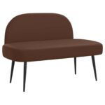 vidaXL čalúnená lavica so spätným opierkom Hnedá 110 x 60 x 76 cm – Obrázok 2