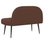 vidaXL čalúnená lavica so spätným opierkom Hnedá 110 x 60 x 76 cm – Obrázok 4