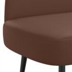 vidaXL čalúnená lavica so spätným opierkom Hnedá 110 x 60 x 76 cm – Obrázok 5