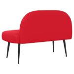 vidaXL čalúnená lavica so spätným opierkom Červená 110 x 60 x 76 cm – Obrázok 4