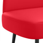 vidaXL čalúnená lavica so spätným opierkom Červená 110 x 60 x 76 cm – Obrázok 5