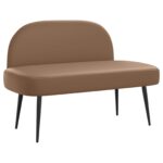 vidaXL čalúnená lavica so spätným opierkom Kapučínová 110 x 60 x 76 cm – Obrázok 2