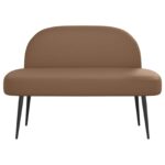 vidaXL čalúnená lavica so spätným opierkom Kapučínová 110 x 60 x 76 cm – Obrázok 3