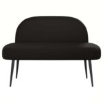 vidaXL čalúnená lavica so spätným opierkom Čierna 110 x 60 x 76 cm – Obrázok 3