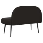 vidaXL čalúnená lavica so spätným opierkom Čierna 110 x 60 x 76 cm – Obrázok 4