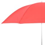 vidaXL Dáždnictvo s klipom 2 pcs Tehlovo červená Ø 105 x 86 cm – Obrázok 5