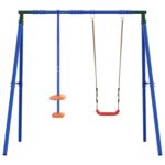 vidaXL Rám hojdačky vonku s hojdačkou pre až 3 deti 213 x 185 x 185 cm – Obrázok 4