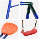 vidaXL Rám hojdačky vonku s hojdačkou pre až 3 deti 213 x 185 x 185 cm – Obrázok 7