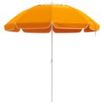 vidaXL Záhradný slnečník 160 cm 170T polyester Oranžová – Obrázok 2