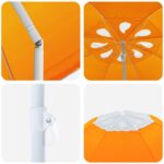 vidaXL Záhradný slnečník 160 cm 170T polyester Oranžová – Obrázok 4