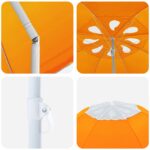 vidaXL Záhradný slnečník 240 cm 170T polyester Oranžová – Obrázok 4