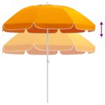 vidaXL Záhradný slnečník 240 cm 170T polyester Oranžová – Obrázok 5