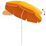 vidaXL Záhradný slnečník 240 cm 170T polyester Oranžová – Obrázok 6