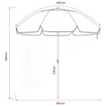 vidaXL Záhradný slnečník 240 cm 170T polyester Oranžová – Obrázok 7