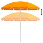vidaXL Záhradný slnečník 160 cm 170T polyester Oranžová – Obrázok 5