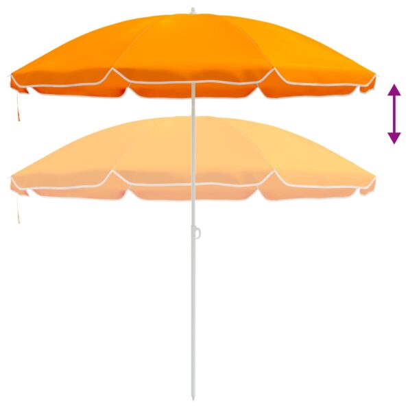 vidaXL Záhradný slnečník 160 cm 170T polyester Oranžová – Obrázok 5