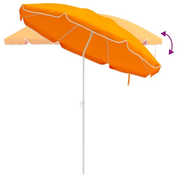 vidaXL Záhradný slnečník 160 cm 170T polyester Oranžová – Obrázok 6