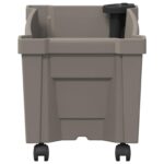 vidaXL Kvetináč Calypso s kolesami Sivá 79 x 35 x 33 cm PP – Obrázok 4