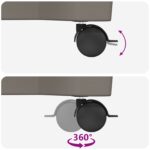 vidaXL Kvetináč Calypso s kolesami Sivá 79 x 35 x 33 cm PP – Obrázok 7