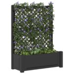 vidaXL Veľký kvetináč s trelážou Antracitová 99,5 x 43 x 133,5 cm PP – Obrázok 2