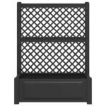 vidaXL Veľký kvetináč s trelážou Antracitová 99,5 x 43 x 133,5 cm PP – Obrázok 3