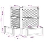 vidaXL Veľký kvetináč s trelážou 2 pcs Antracitová – Obrázok 11