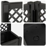 vidaXL Veľký kvetináč s trelážou 2 pcs Antracitová – Obrázok 9
