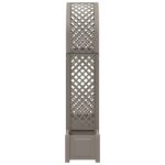 vidaXL Ružový oblúk s kvetináčom Sivá 168,5 x 43 x 207 cm PP – Obrázok 4