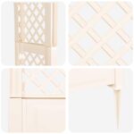 vidaXL Ružový oblúk so špicami Biela 97 x 43 x 218 cm PP – Obrázok 5