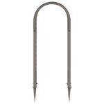 vidaXL Ružový oblúk so špicami Sivá 97 x 43 x 218 cm PP – Obrázok 3
